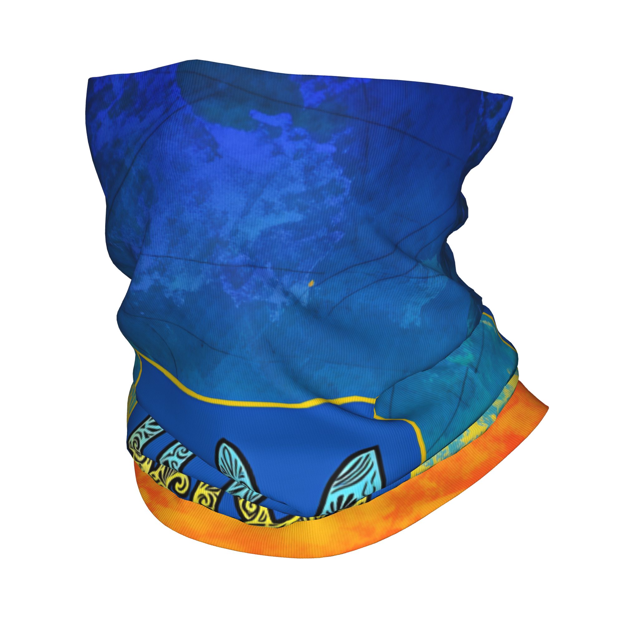 Neck Gaiter Face Cover - Balaclava com emblema tricolor ucraniano para