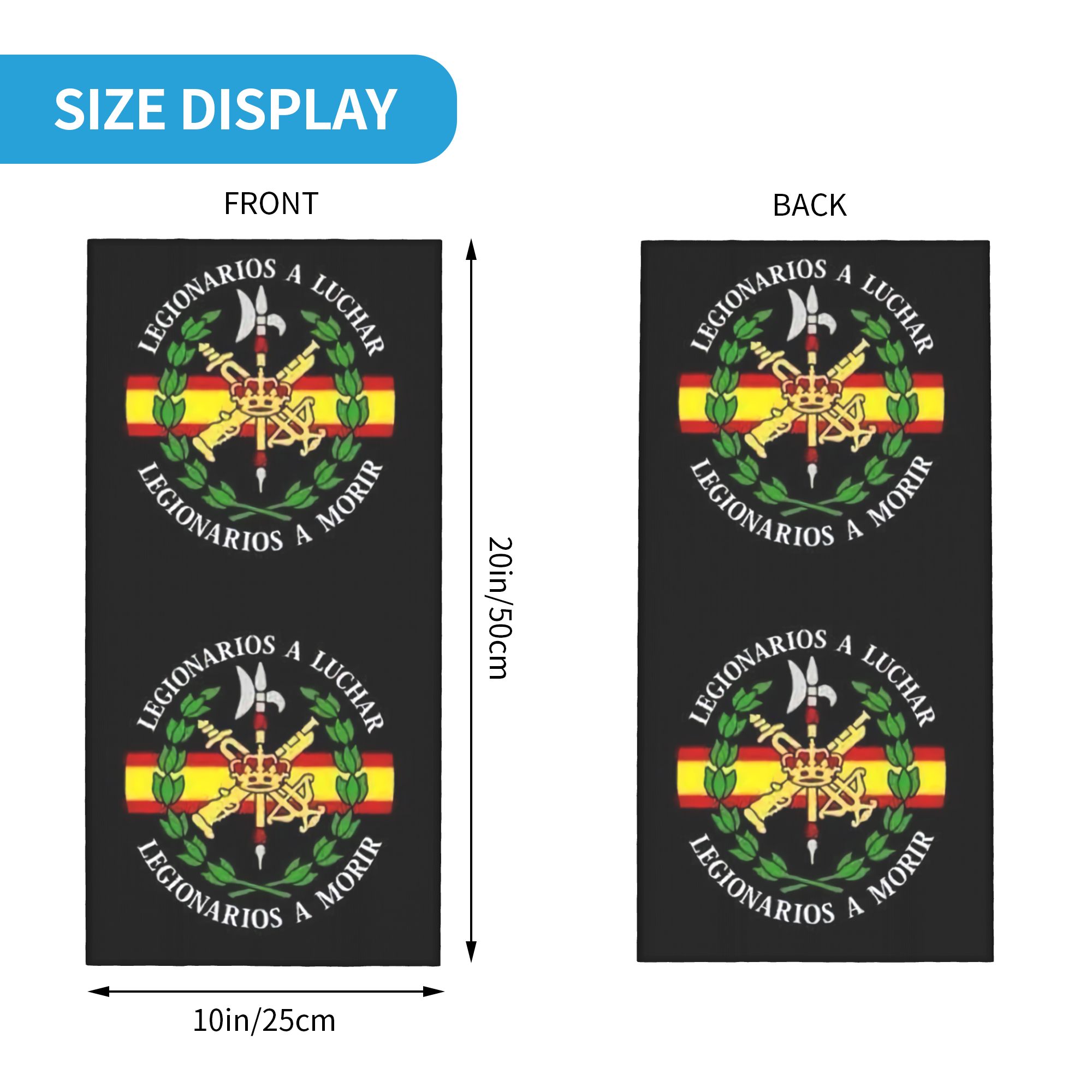 Personalizado legião espanhola - Neck Gaiter Face Cover avaliação e preço