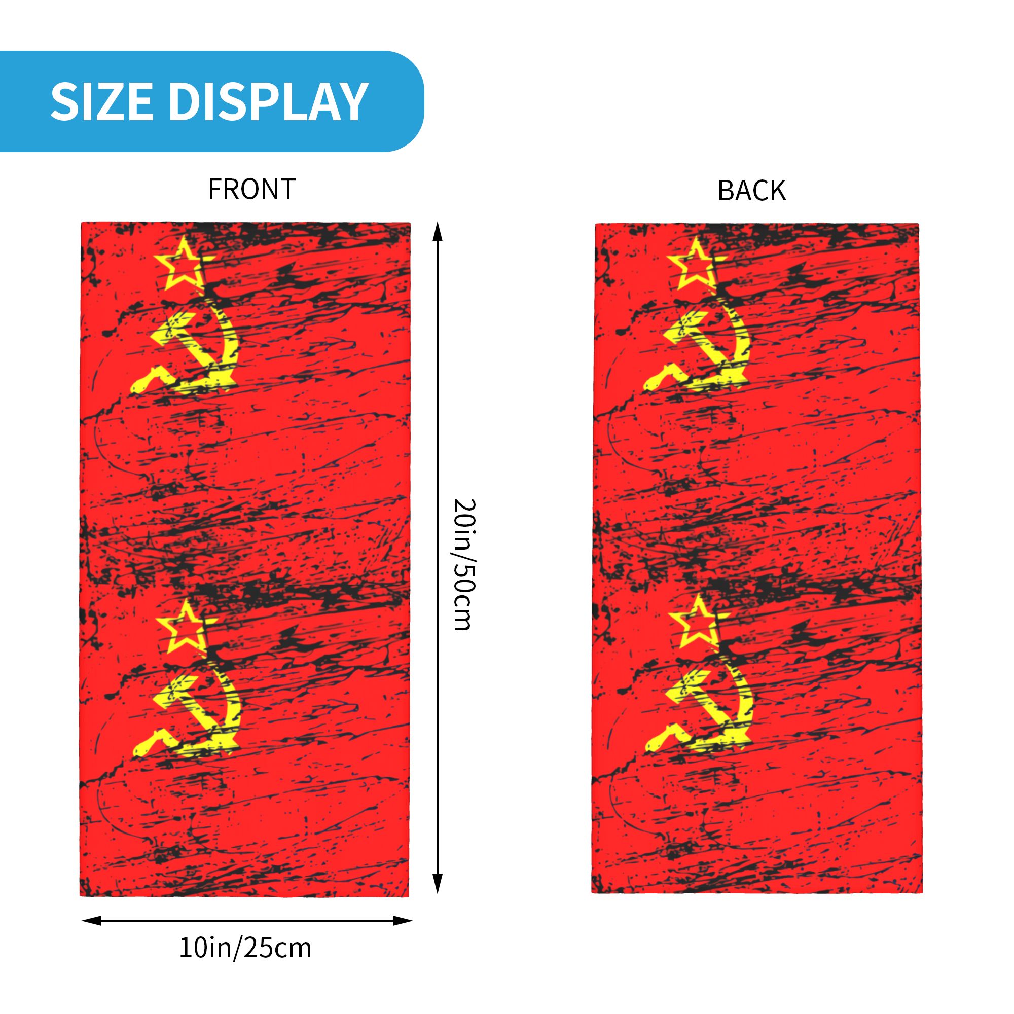 Bandeira russa união soviética - Neck Gaiter Face Cover avaliação e preço