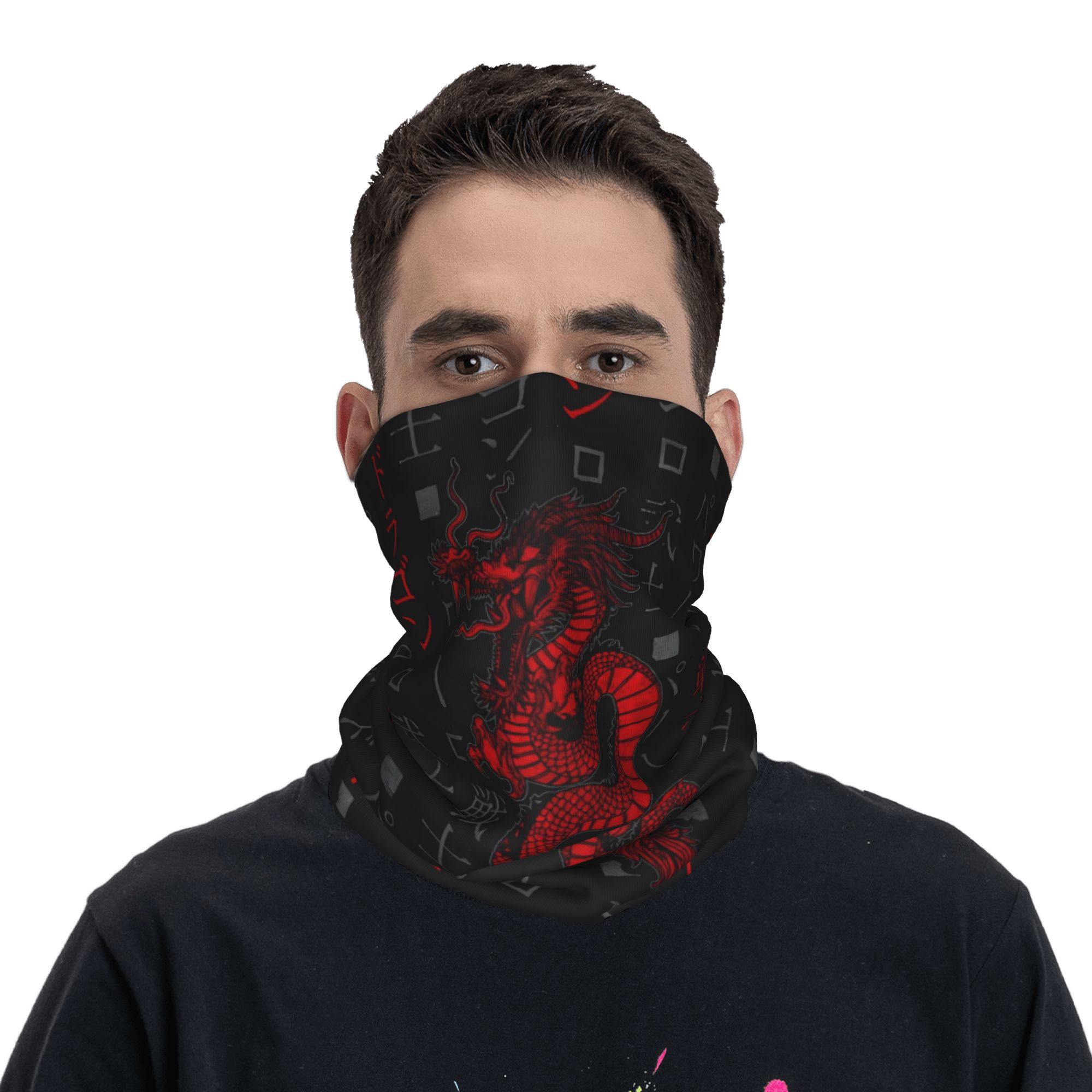 Dragão vermelho animal bandana - Neck Gaiter Face Cover avaliação e preço
