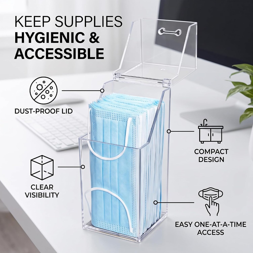 Dispensador de Máscaras com Ta - Face Mask Storage Box avaliação e preço